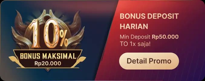 2# BONUS DEPOSIT HARIAN – TO 1X!